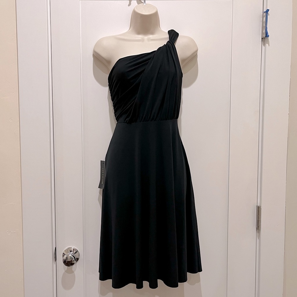 Ann Taylor One-Shoulder Twist Dress - Black NWT Size 2 - ✨ holiday ✨ cocktail ✨